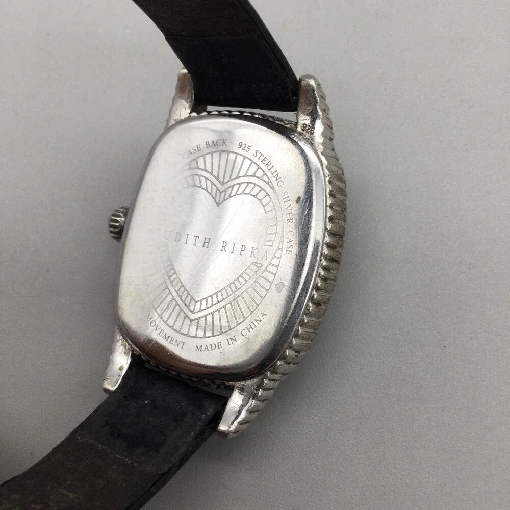 Judith Ripka Womens Watch 30mm Heart MOP Dial Sterling Silver New Battery